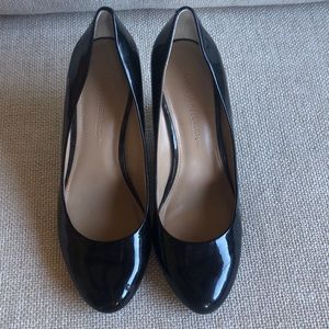 Black patent leather shoes